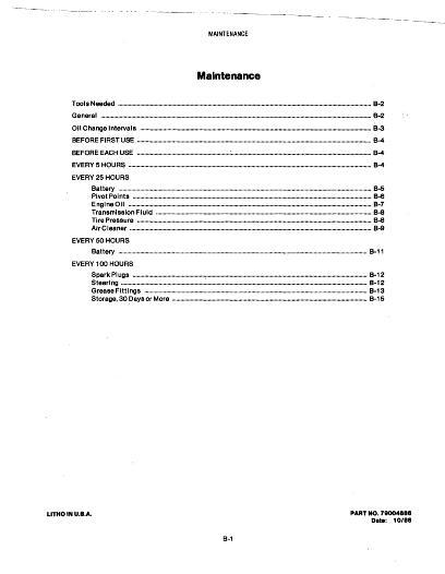 AGCO 1918 1920 Lawn Tractor Maintenance (section) Service Manual 79004686 English