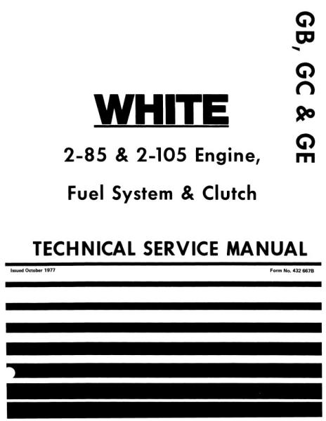 AGCO 2-105 2-85 Tractor Engine (6.354) Service Manual 432667B English