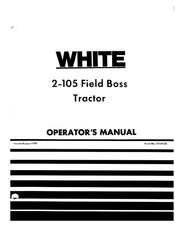 AGCO 2-105 Tractor Operator Manual 432412E English