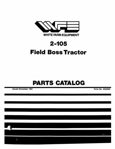 AGCO 2-105 Tractor Parts Book 433220C English