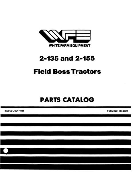 AGCO 2-135 2-155 Tractor Parts Book 433282B English