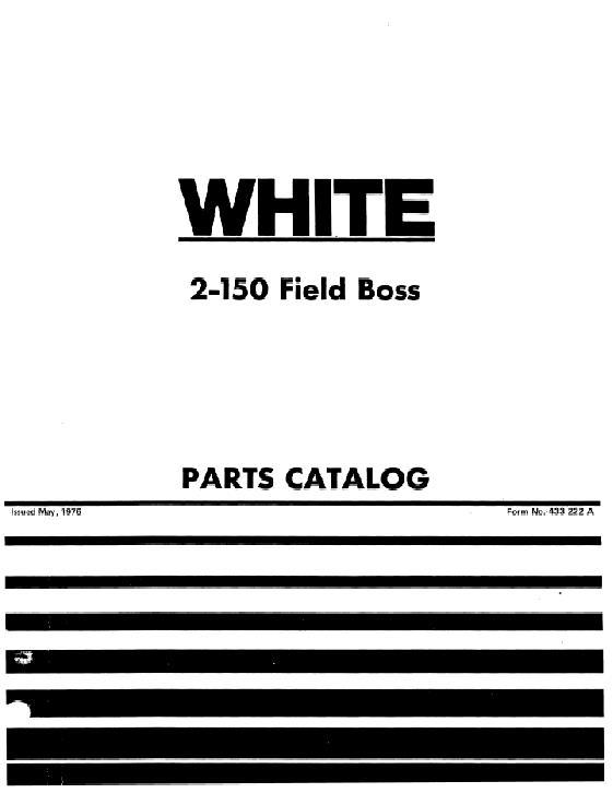 AGCO 2-150 Tractor Parts Book 433222A English