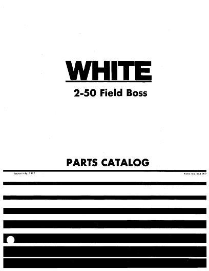 AGCO 2-50 Tractor Parts Book 433260A English