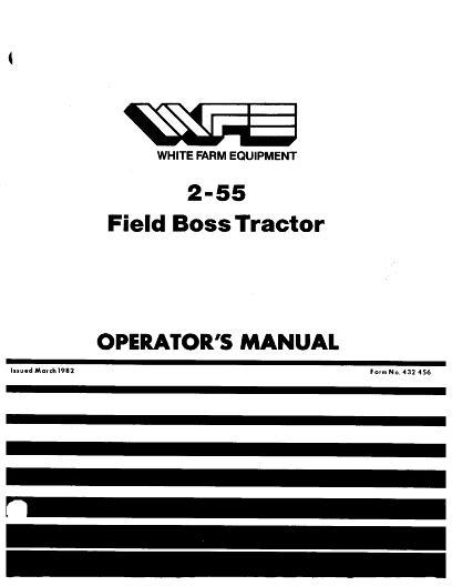 AGCO 2-55 Tractor Operator Manual 432456 English