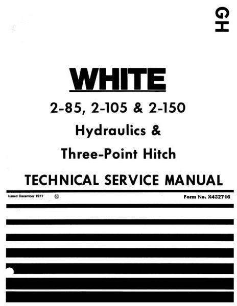 AGCO 2-85 2-105 2-150 Tractor (hydraulics & 3 point hitch) Service Manual X432716 English