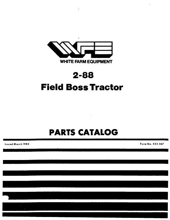 AGCO 2-88 Tractor Parts Book X433367 English