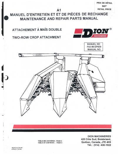 AGCO 2 Row Crop Attachment Service Manual F4396EP830 Multiple