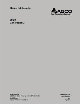 AGCO 20 20 Generation 3 Planter System Operator Manual ACW532681A Spanish