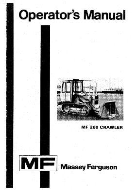 AGCO 200 Crawler, Crawler Loader Operator Manual 1448177M2 English