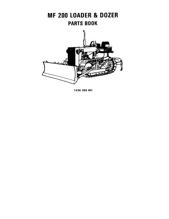 AGCO 200 Crawler Crawler Loader Parts Book 1436365M1 English
