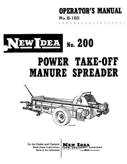 AGCO 200 Manure Spreader Operator Manual 986583 English
