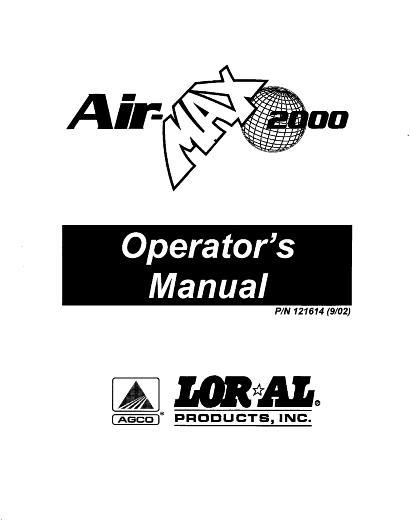 AGCO 2000 AirMax (system, 2003) Operator Manual WR121614 English