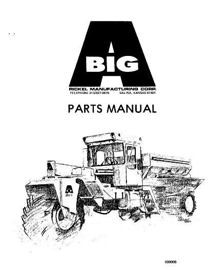 AGCO 2000 Big A Applicator (chassis) Parts Book AG030005 English