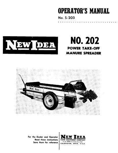 AGCO 202 Manure Spreader Operator Manual 985202 English