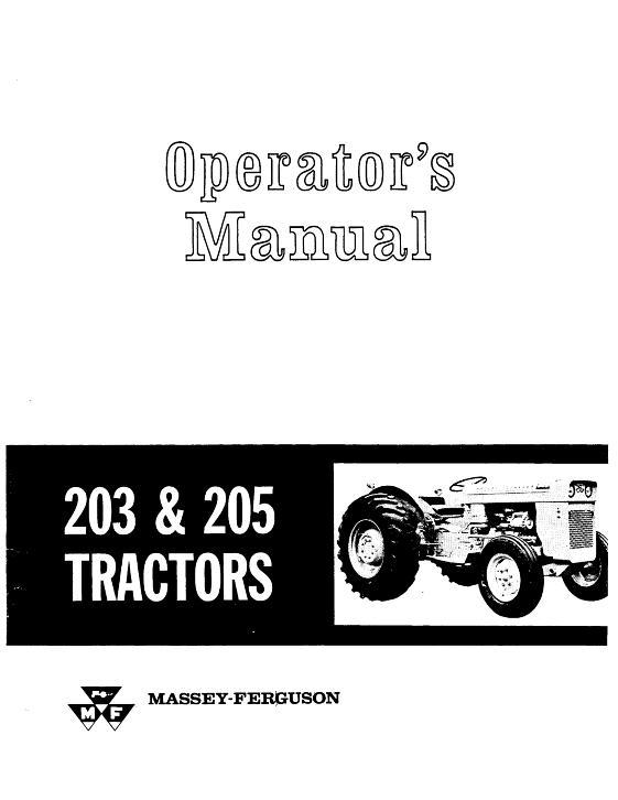 AGCO 203 205 Utility Tractor Operator Manual 690466M1 English