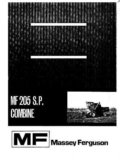 AGCO 205 Self Propelled Combine Operator Manual 690769M1 English