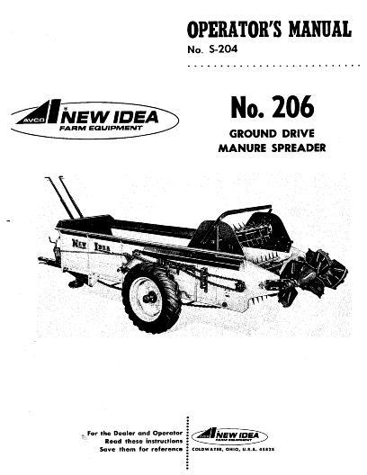 AGCO 206 Manure Spreader Operator Manual 985204 English