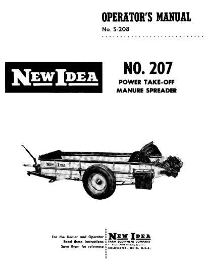 AGCO 207 Manure Spreader Operator Manual 985208 English