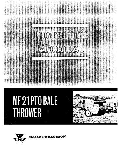 AGCO 21 Bale Thrower (PTO driven) Operator Manual 690707M2 English