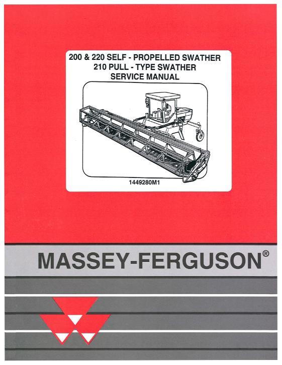 AGCO 210 220 Swather (not for series 3) Service Manual 1449280M1 English