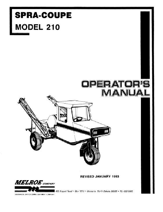 AGCO 210 Sprayer Operator Manual 6619984 English