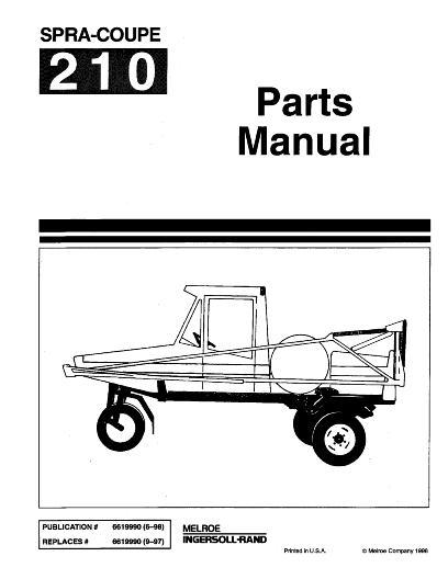 AGCO 210 Sprayer Parts Book 6619990 English