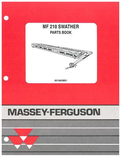 AGCO 210 Swather Parts Book 651662M91 English