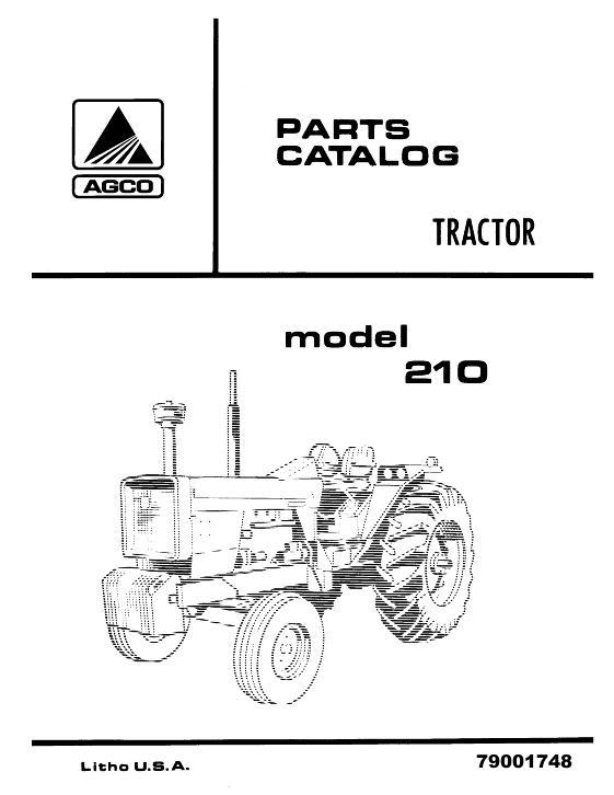AGCO 210 Tractor Parts Book 79001748 English