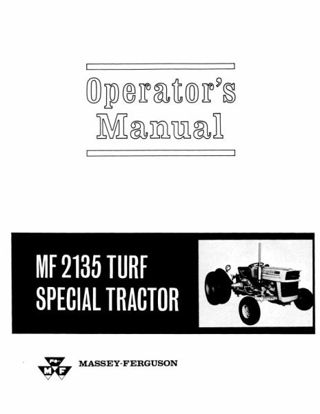AGCO 2135 Turf Tractor Operator Manual 690683M2 English