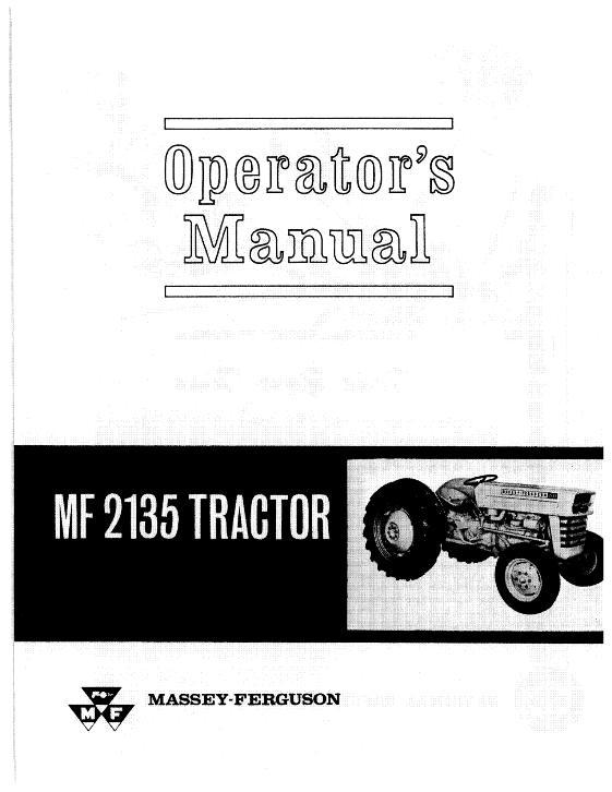 AGCO 2135 Utility Tractor Operator Manual 690684M1 English