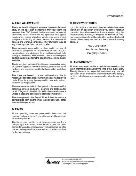 AGCO 2140 2150 2160 2170 2170XD 2190 Baler (packet) Service Manual 4283062M6 English