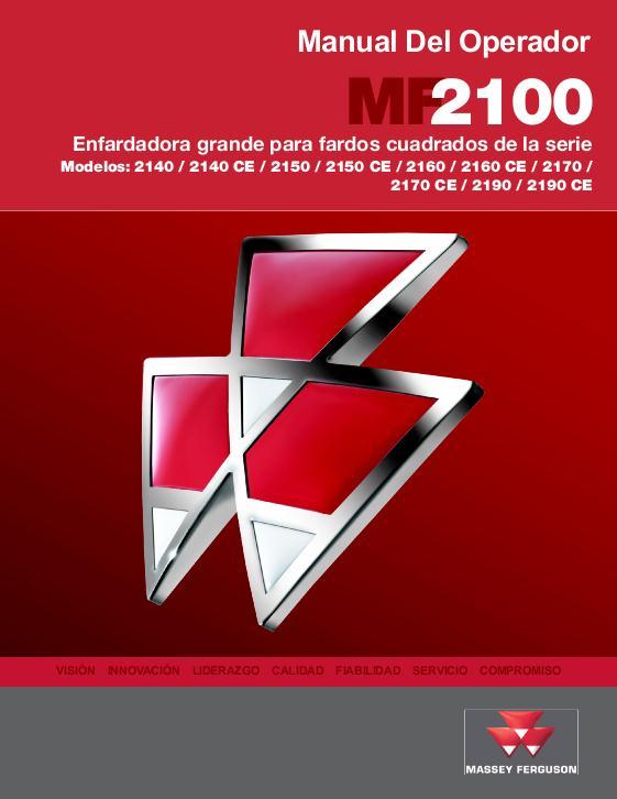 AGCO 2140 2150 2160 2170 2190 Big Baler Operator Manual 700734992E Spanish