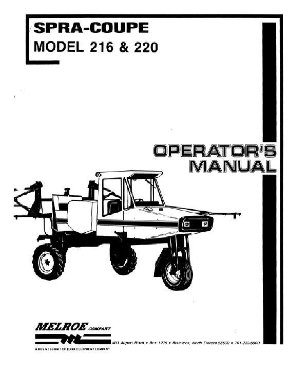AGCO 216 (all) 220 Sprayer (electric booms) Operator Manual 6629512 English