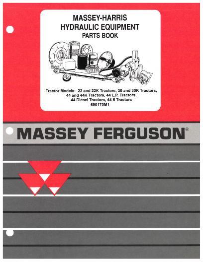 AGCO 22 22K 30 30K 44 44K 44LP 44-6 Tractor (hyd equip) Parts Book 690170M1 English