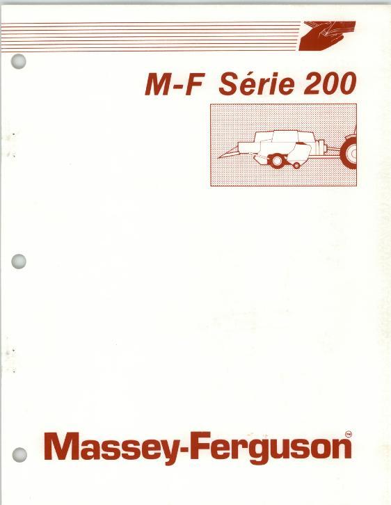 AGCO 220 224 228 Rectangular Baler Operator Manual 1449055F4 French 1 AGCO 220 224 228 Rectangular Baler Operator Manual 1449055F4 French