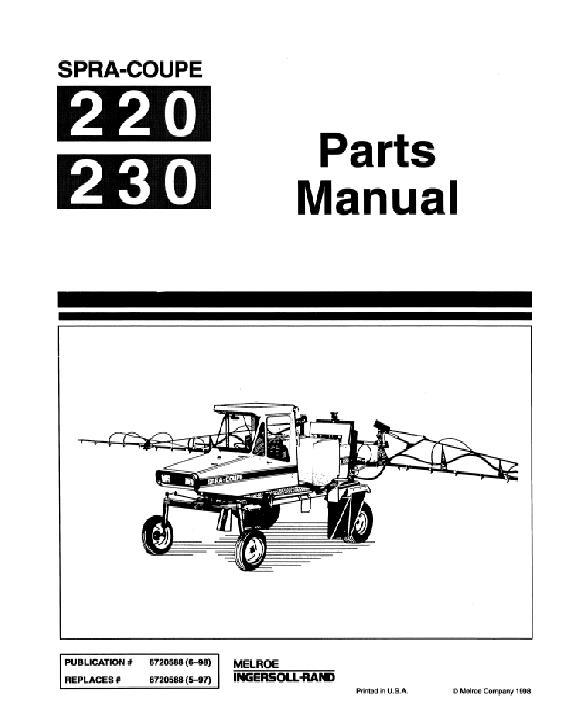 AGCO 220 230 Sprayer (hydraulic and electric booms) Parts Book 6720588 English