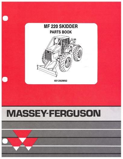 AGCO 220 Skidder Parts Book 651292M92 English