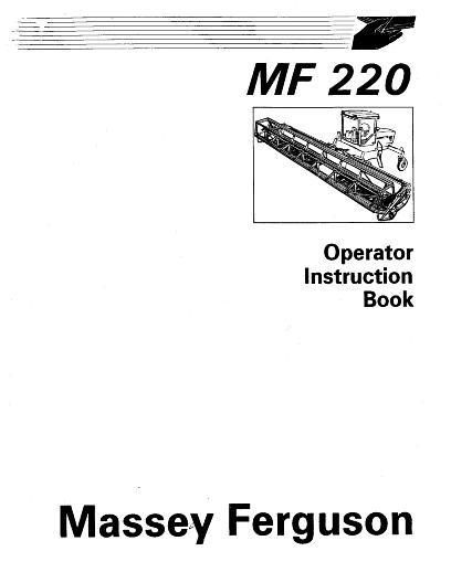 AGCO 220 Windrower (1996) Operator Manual 113019M2 English