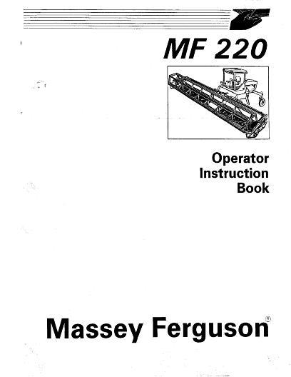 AGCO 220 Windrower (1997) Operator Manual 113719M1 English