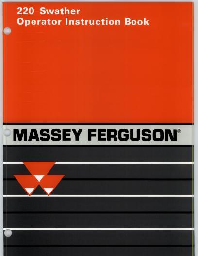 AGCO 220 Windrower (Hesston built, eff 1998) Operator Manual 1449755M1 English
