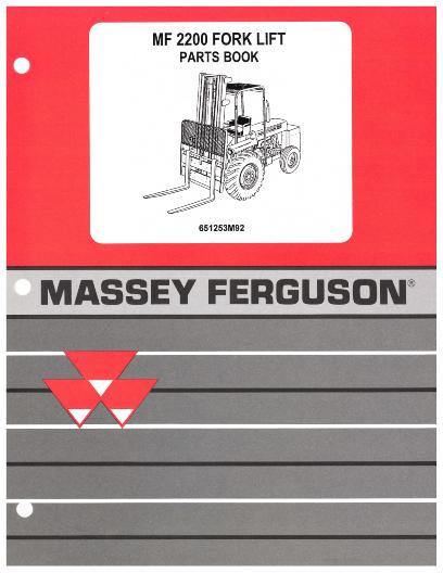 AGCO 2200 Forklift (gas and diesel) Parts Book 651253M92 English