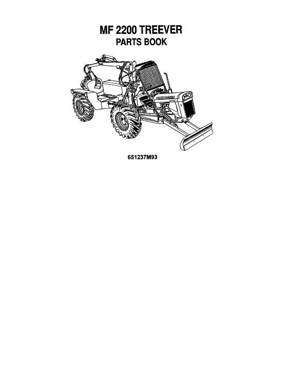 AGCO 2200 Treever Parts Book 651237M93 English
