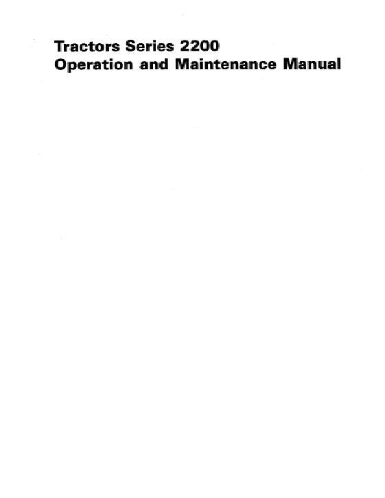 AGCO 2205 2210 2220 Tractor Operator Manual 3549046M1 English