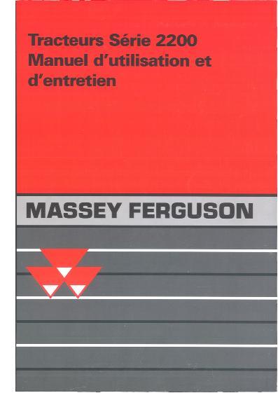 AGCO 2205 2210 2220 Tractor Operator Manual 3549047M1 French