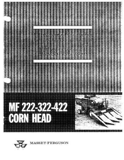AGCO 222 322 422 Corn Head Operator Manual 690656M2 English