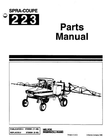 AGCO 223 Sprayer Parts Book 6720584 English