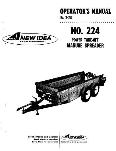 AGCO 224 Manure Spreader Operator Manual 985828 English
