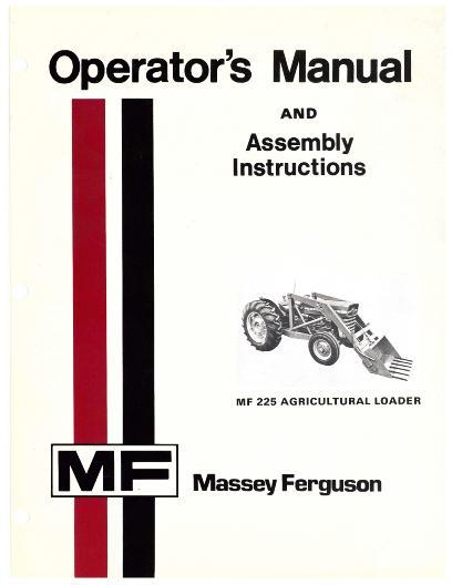 AGCO 225 Loader Operator Manual 1448237M2 English