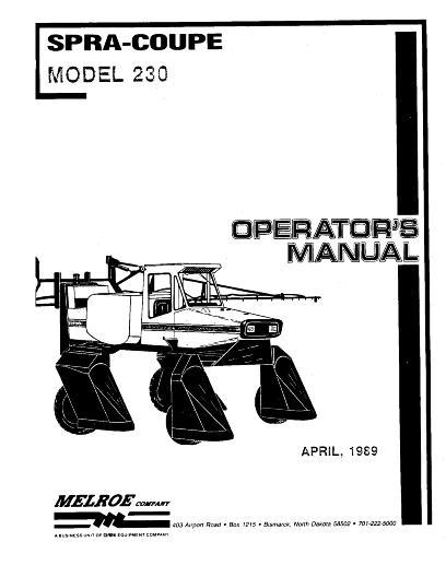 AGCO 230 Sprayer (50 ft, hydraulic booms) Operator Manual 6619998 English