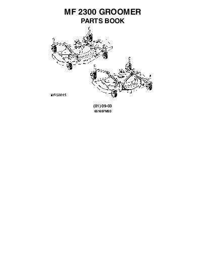AGCO 2300 2310 Estate Groomer Parts Book 651697M93 English